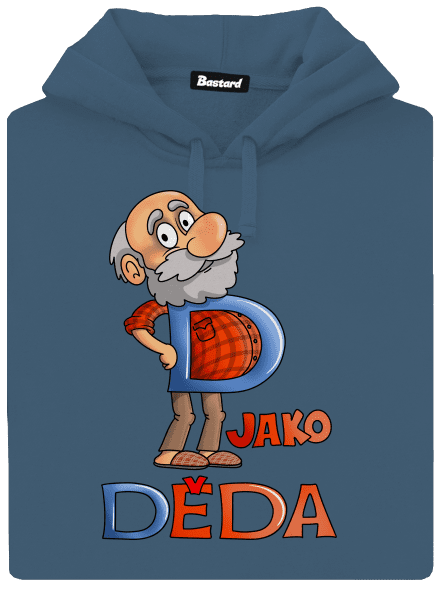 D jako děda dámská mikina klokanka Denim
