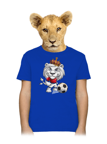 Fotbalový lev dětské tričko Royal Blue