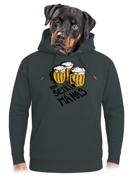 Kdo šetří, má na tři unisex mikina premium Charcoal
