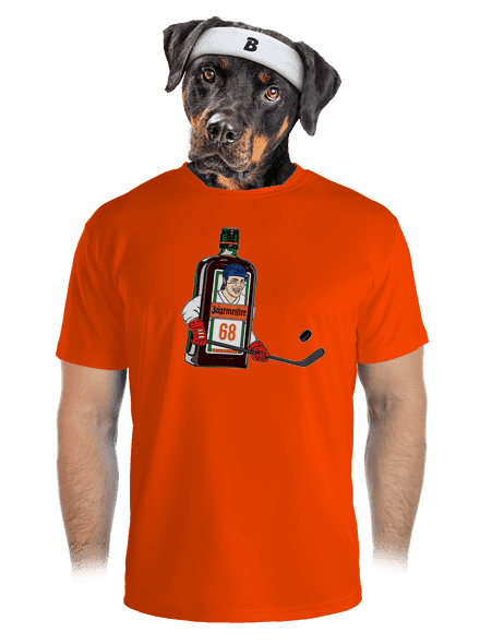 Jágrmeister pánské sportovní tričko Neon Orange
