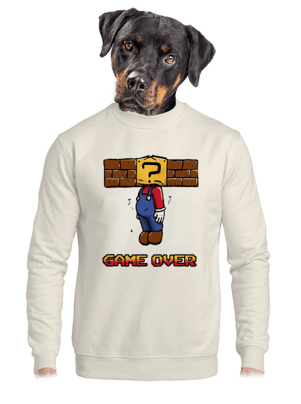 Game over unisex mikina bez kapuce Off White