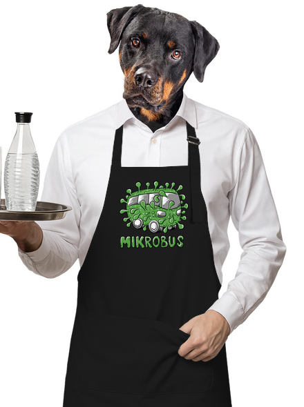 Mikrobus zástěra Black