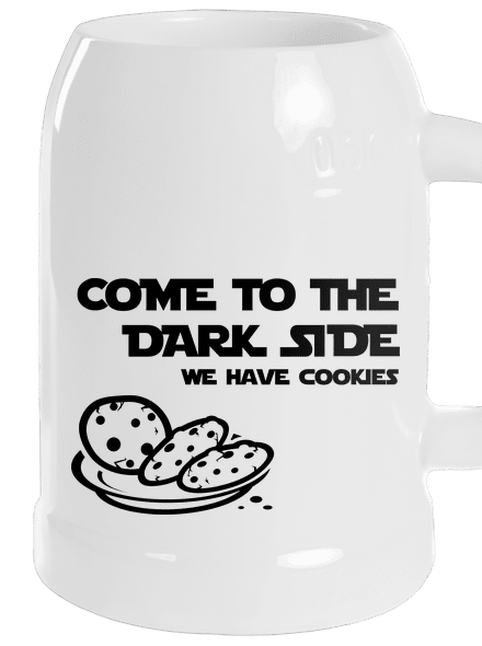 Come to the dark side půllitr White