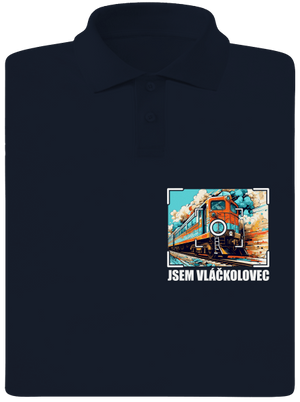 Jsem vláčkolovec pánská polokošile Navy Mal