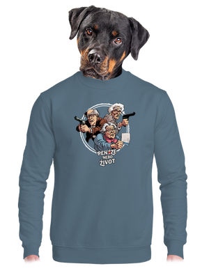 Penze nebo život unisex mikina bez kapuce Nordic Blue