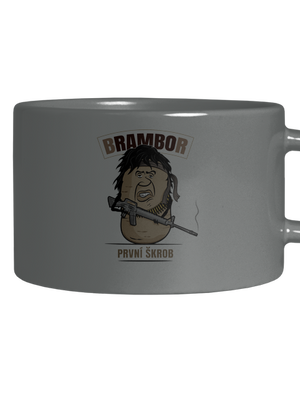 Brambor hrnek makronka Grey Macaron