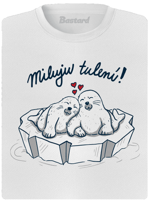 Miluju tulení dámské sportovní tričko White