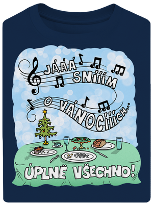 Sním o Vánocích unisex tričko oversized Midnight Blue