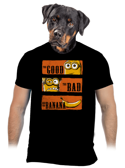 Hodný zlý a banán pánské tričko Black