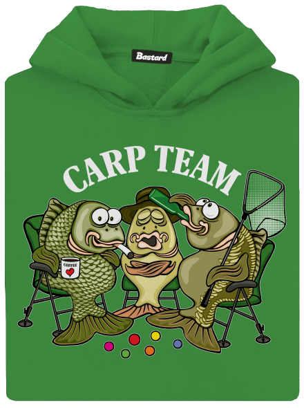 Carp Team dětská mikina klokanka Kelly Green AWD