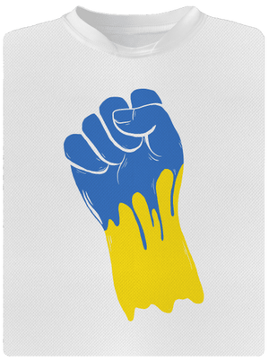 Ukrajina - Ruka dětské sportovní tričko White