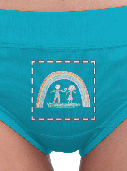 Dětské kresby - nahraj vlastní dámské kalhotky Turquoise