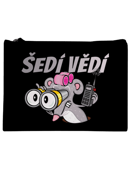 Šedí vědí - myš taštička Black