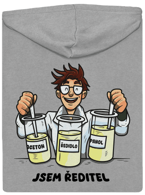 Jsem ředitel pánská mikina na zip Light Melange