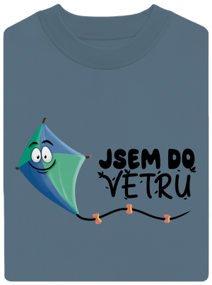 Do větru unisex mikina bez kapuce Nordic Blue