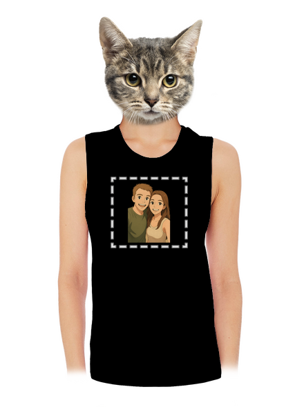 Ghibli efekt z vlastní fotky dámské tílko volné Black