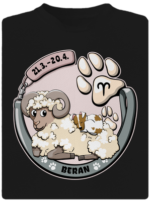 Psí horoskop: Beran pánské sportovní tričko Black