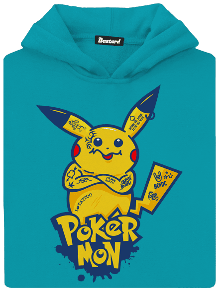 Pokérmon dětská mikina klokanka Hawaiian Blue