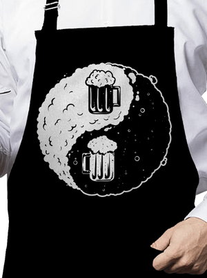 Jin Jang pivo zástěra Black