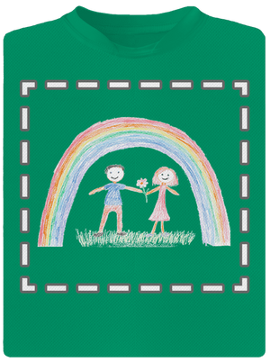 Dětské kresby - nahraj vlastní dětské sportovní tričko Kelly Green Mal