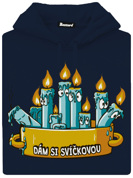 Svíčková pánská mikina klokanka Navy