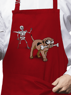 Kostlivec zástěra Red