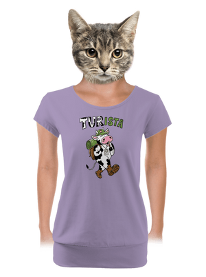 Tur na cestách dámské tričko s lemem Lavender