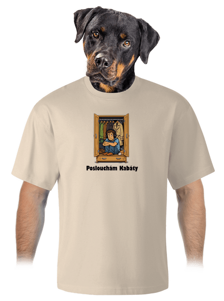 Poslouchám Kabáty unisex tričko oversized Almond