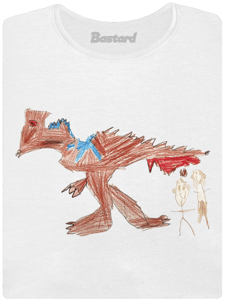 Omalovánka dinosaur - soukromý potisk dámské tričko White