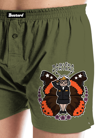 Babička admirál pánské trenky Khaki