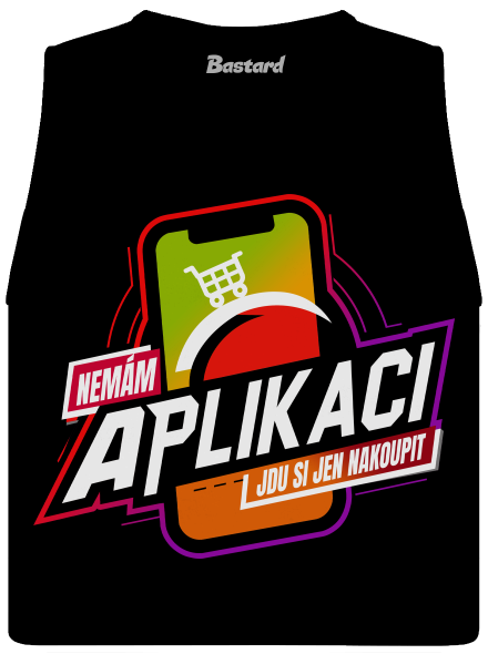 Nemám aplikaci dámské tílko volné Black