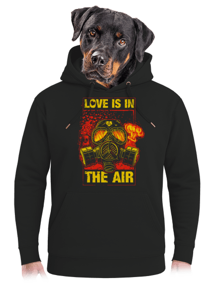 Love is in the Air unisex mikina premium Dark Black