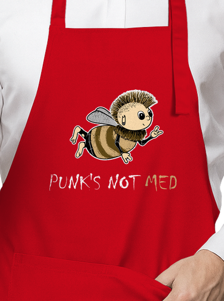 Punks Not Med zástěra Red