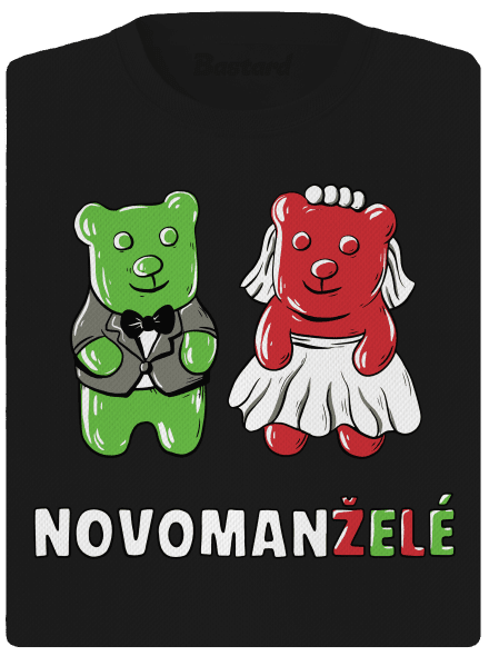 Novomanželé z želé dámské sportovní tričko Black