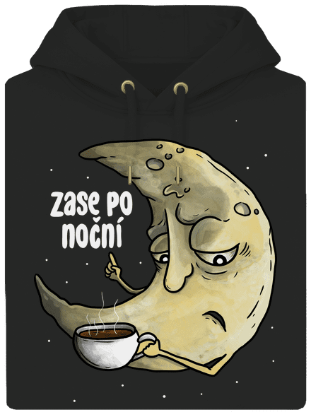 Zase po noční unisex mikina premium Dark Black