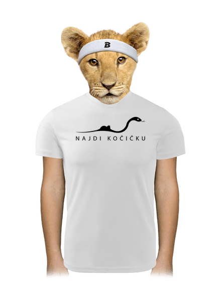 Najdi kočičku dětské sportovní tričko White