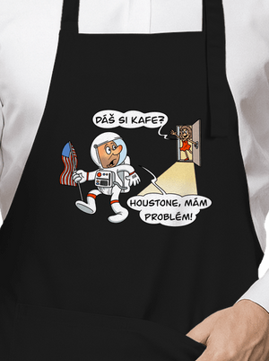 Houstone, mám problém! zástěra Black