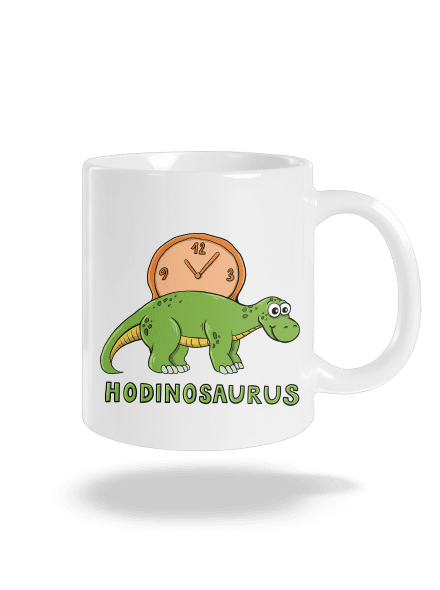 Hodinosaurus klasický hrnek White