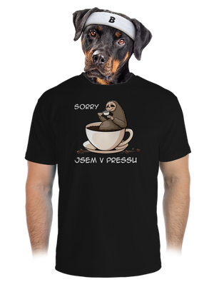 V pressu pánské sportovní tričko Black