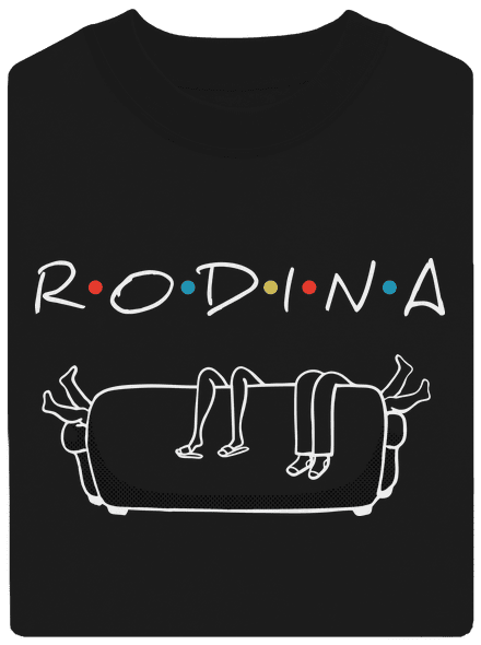 Rodina unisex mikina bez kapuce Black