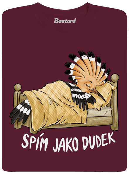 Spím jako dudek pánské tričko Burgundy