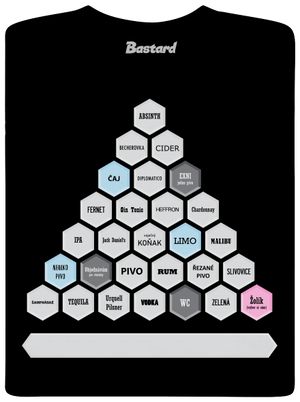 Textový alko kvíz a fix pánské dlouhý rukáv Black