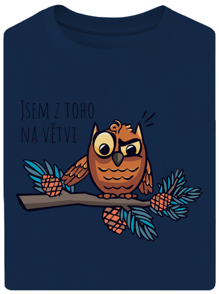 Jsem na větvi unisex tričko oversized Midnight Blue