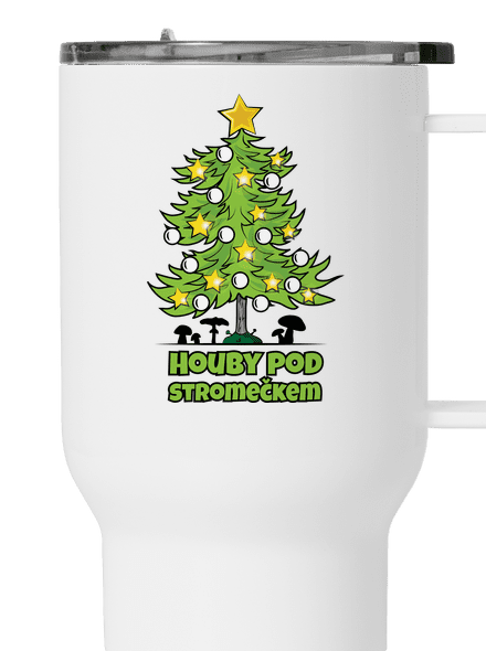 Houby pod stromečkem termohrnek White