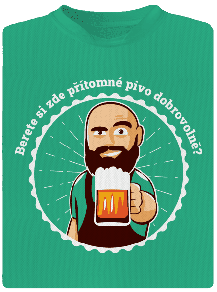 Pivo dobrovolně pánské sportovní tričko Mint Mal