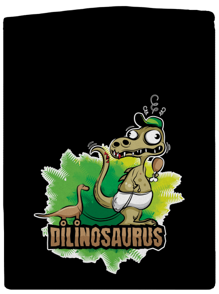 Dilinosaurus pánská mikina na zip Black