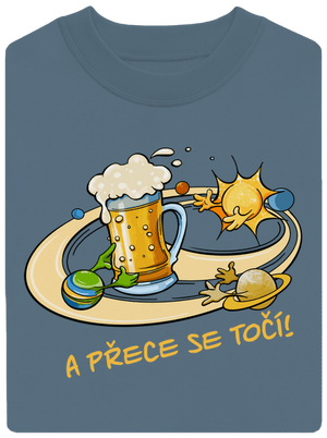 A přece se točí! unisex mikina bez kapuce Nordic Blue