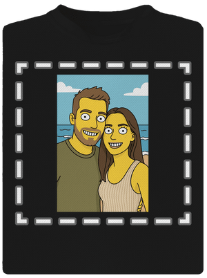 Simpsonovi z vlastní fotky pánské sportovní tričko Black