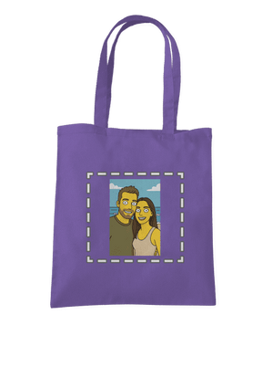 Simpsonovi z vlastní fotky taška Violet