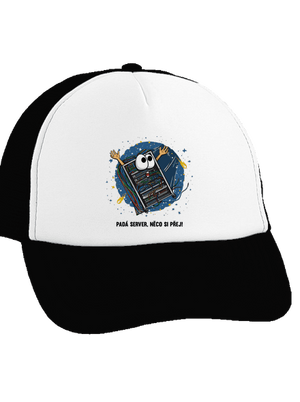 Padá server kšiltovka truckerka Black cap